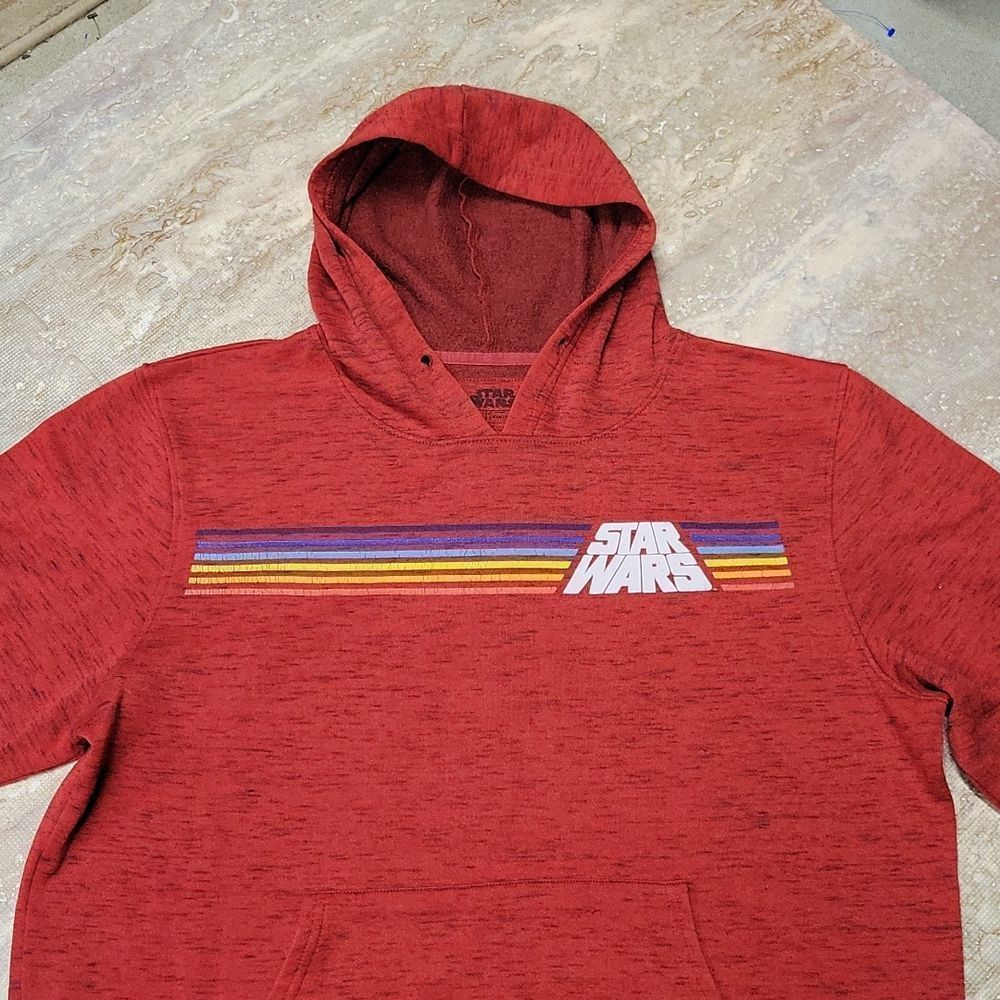 STAR WARS MENS POLY COTTON LIGHT HOODIE SIZE LARGE - Picture 2 of 5